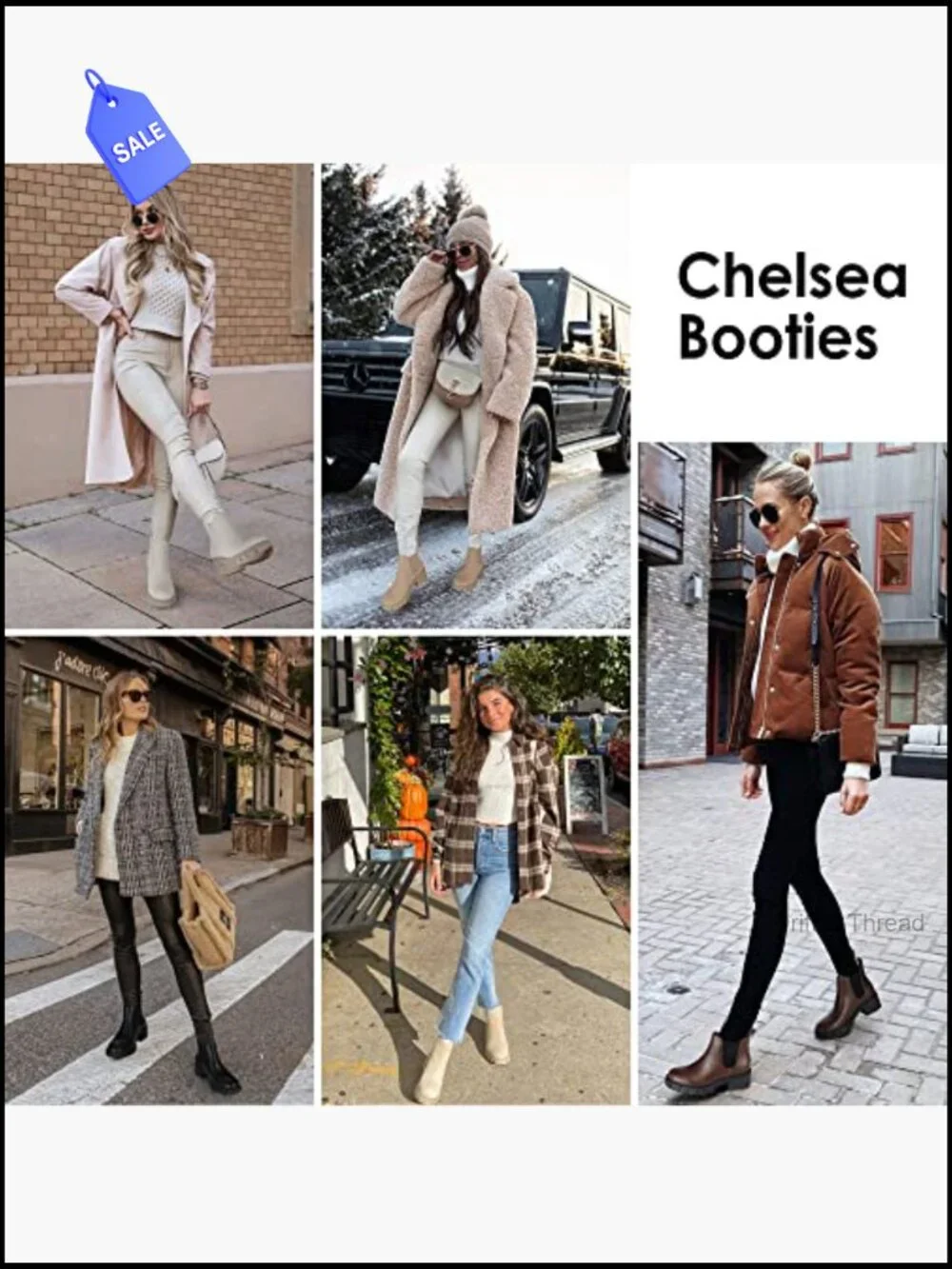 Women's Chelsea Ankle Boots Block Heel Side Elastic Gore Slip On Round Toe